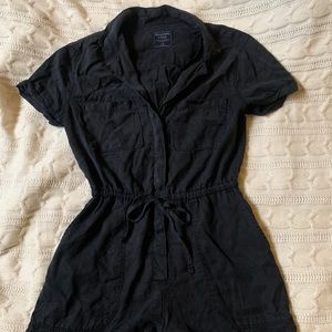 dark gray utility romper